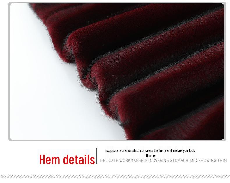 Faux Fur Coat for Women: Grandma Style, Thickened Winter Wear, Mink Velvet for Middle-Aged and Elderly