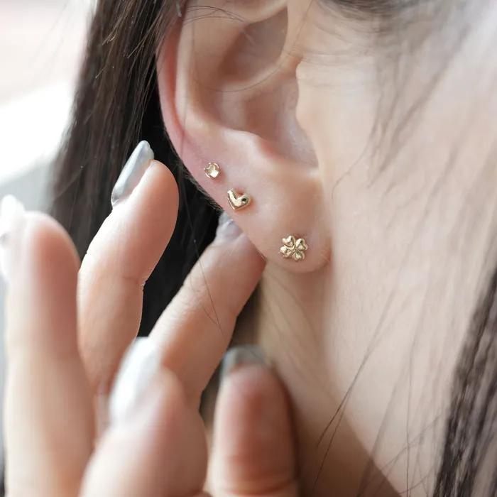 14k volume heart piercing