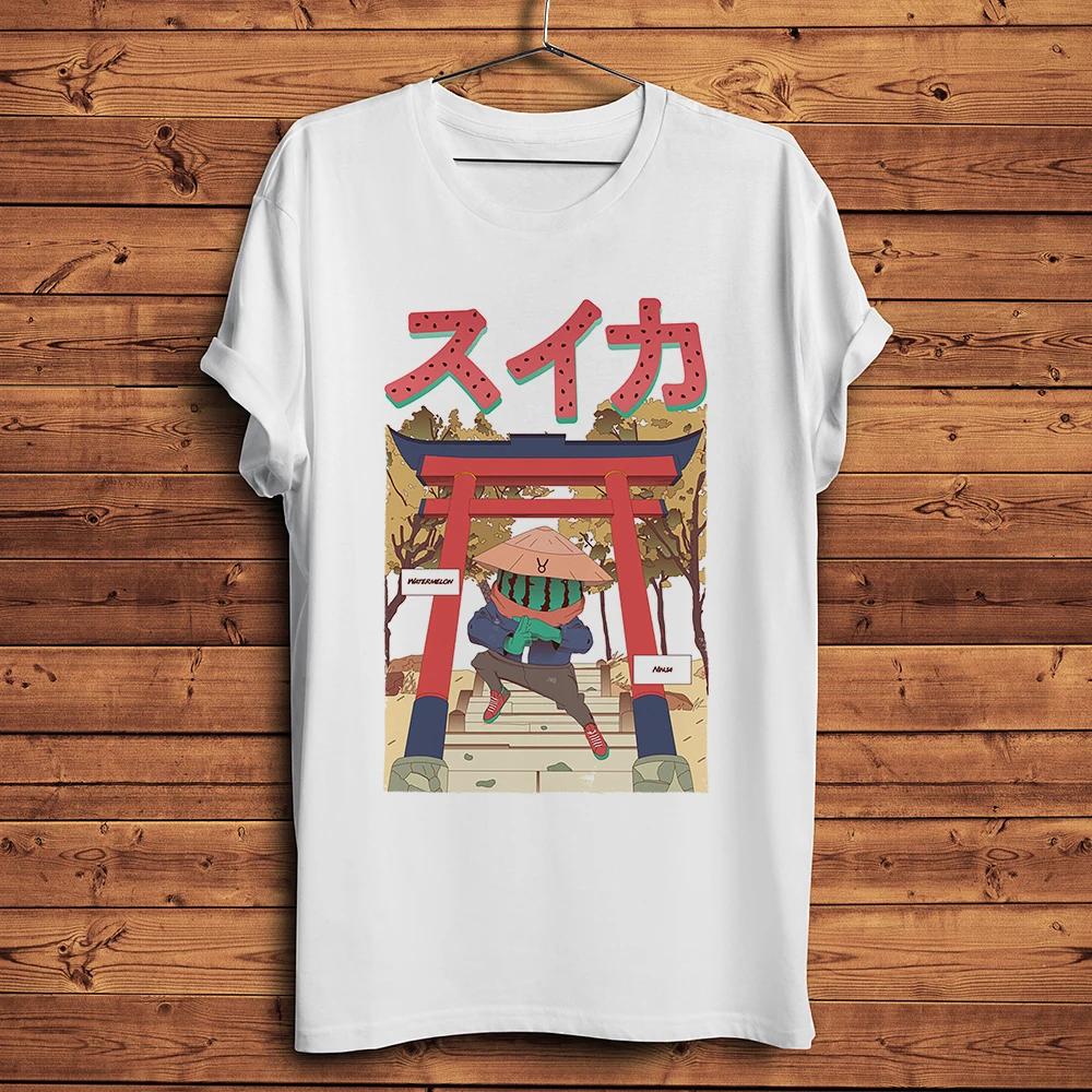 Watermelon Ninja Shinobi Funny Anime T ShirtUnisex Summer New White Short Sleeve Daily Casual TshirtUnisex Unisexga Streetwear Tee S