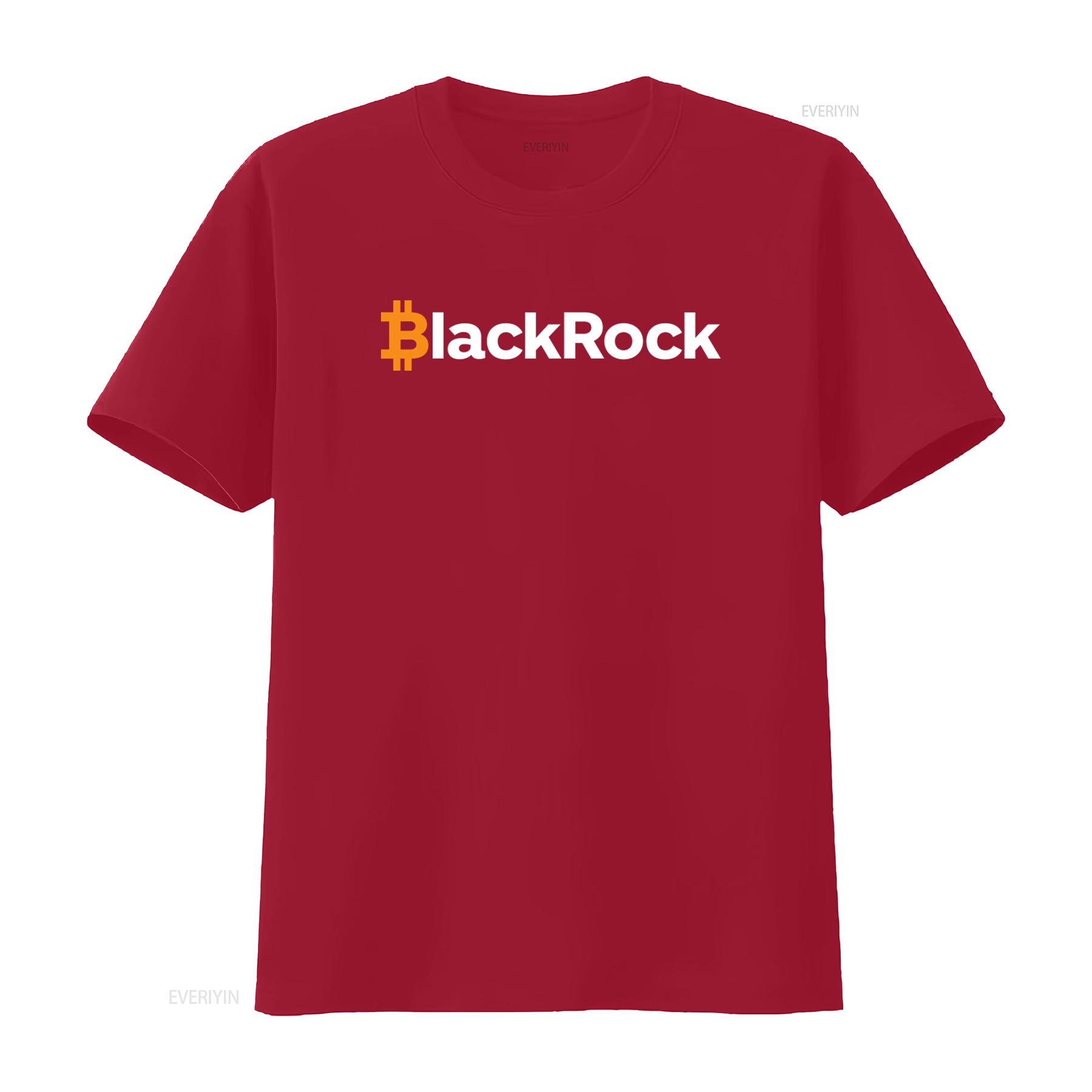 Blackrock Bitcoin Btc Crewneck Softstyle Crypto T Shirt for  vintage Washed Stylish streetwear Breathable Versatile S