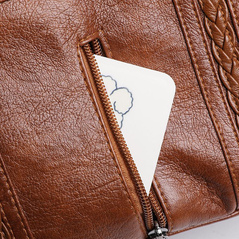 Bolso de hombro de gran capacidad para mujer, bolso de mano de PU, bolso de mano