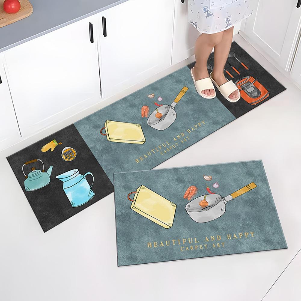 Tappeto da cucina semplice in stile nordico alla moda, tappeto da casa, decorazione moderna per la casa