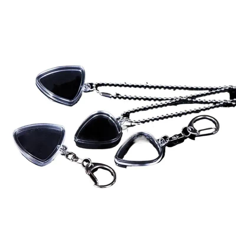 Guitarists Storage Guitar Pick Collection Box Clear Holder Keyring Bag Heart Shaped Picks Size Case Musical Accessories