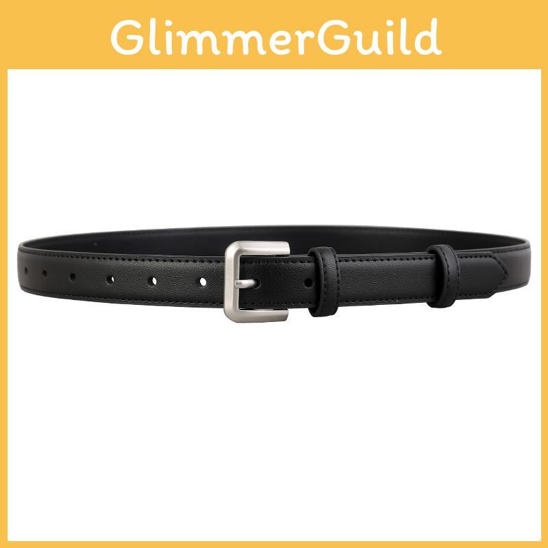 Classic Leather Waist Belt For Women With Alloy Buckle For Casual And Office Wear