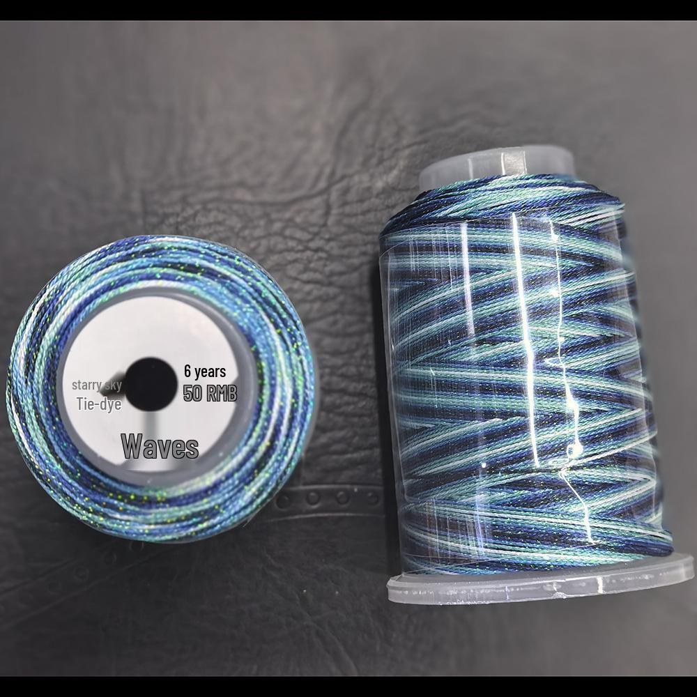 Starry Sky Gradient Yarn: 6-Strand Purple Illusion Tassel for DIY Bracelet & Handmade Weaving Accessories.