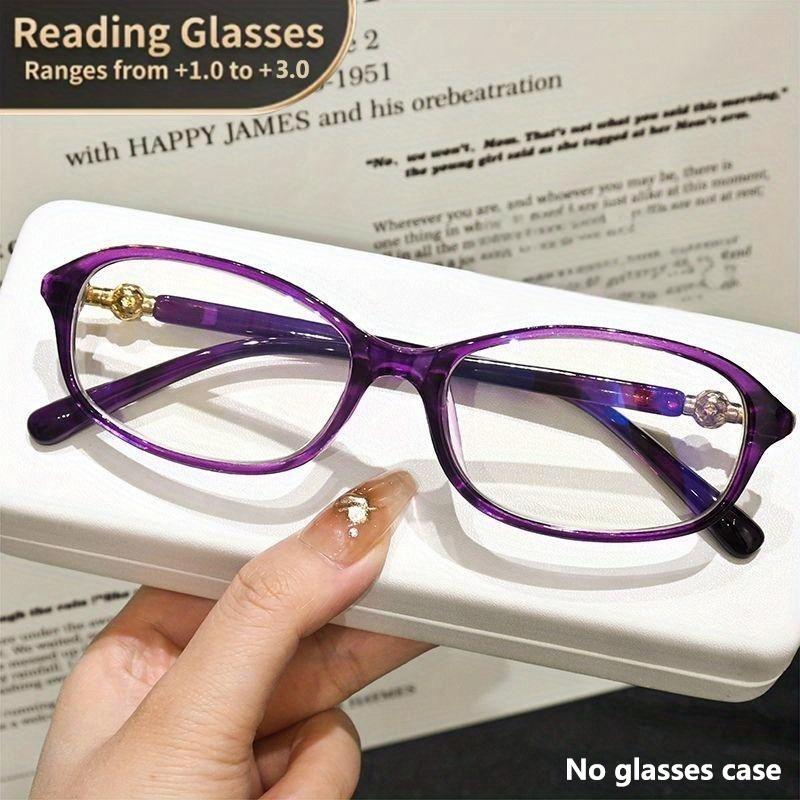 Elegant Anti-Blue Light Reading Glasses Stylish Rectangular Frame High-Definition Lenses Comfortable Portable