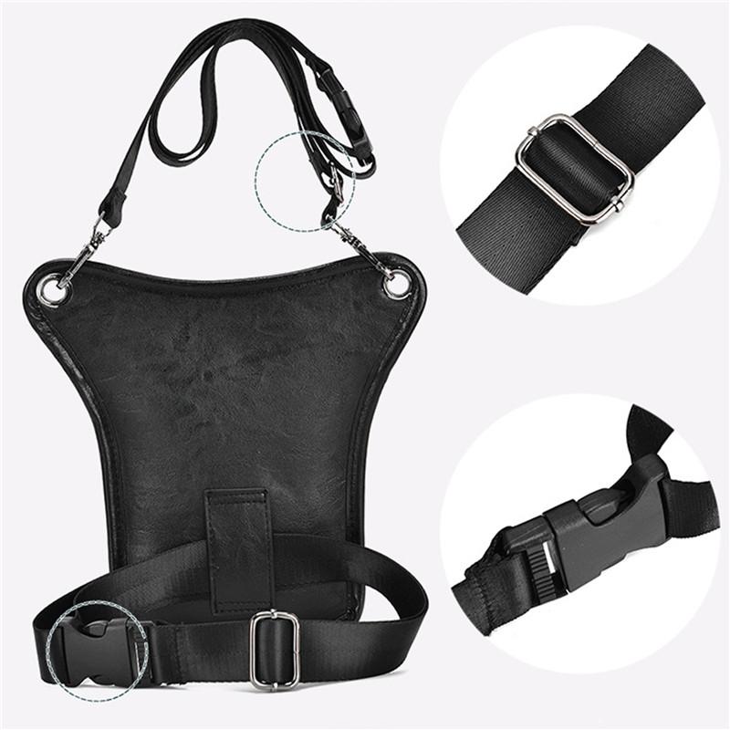 Marsupio in Pelle PU Vintage Borsa a Ginocchio Sospesa per Uomo Donna Cintura Borsa sui Fianchi Multifunzione Moto Bicicletta Escursionismo Outdoor Campeggio
