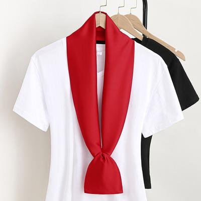Luxury  Ribbon Silk Scarf 15*145Cm Red Headband Neckerchief Foulard Hair Scarfs Neck Tie Lady Skinny Scarves Soft Satin