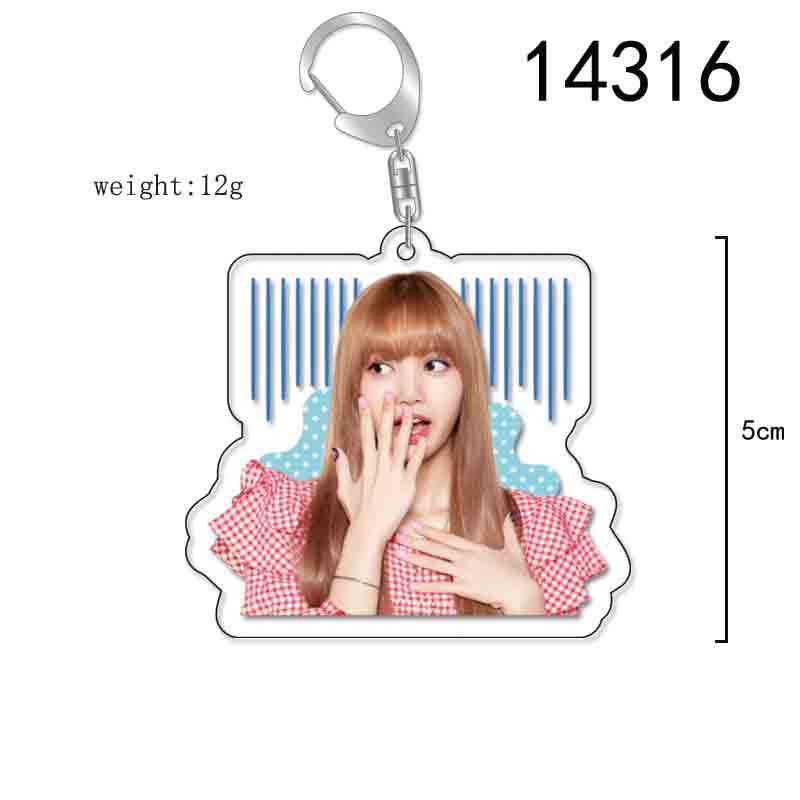 BLACKPINK Acrylic Double-Sided Keychain: Lisa, Jisoo, Jennie, Rosé