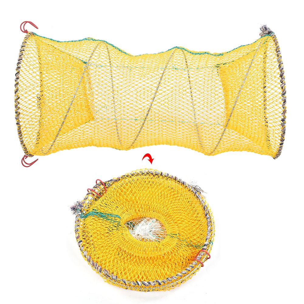Portable Folding Fishing Net Bait Shrimp Cage Crab Lobster Trap Lures Nets