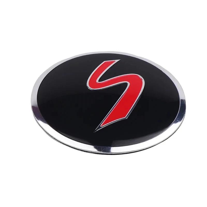 56MM S Letter Emblem Car Wheel Center Hub Cap Stickers Rim Cover Badge For MINI S WORKS COOPER JCW R50 R52 R53 R55 F56 F57 F60