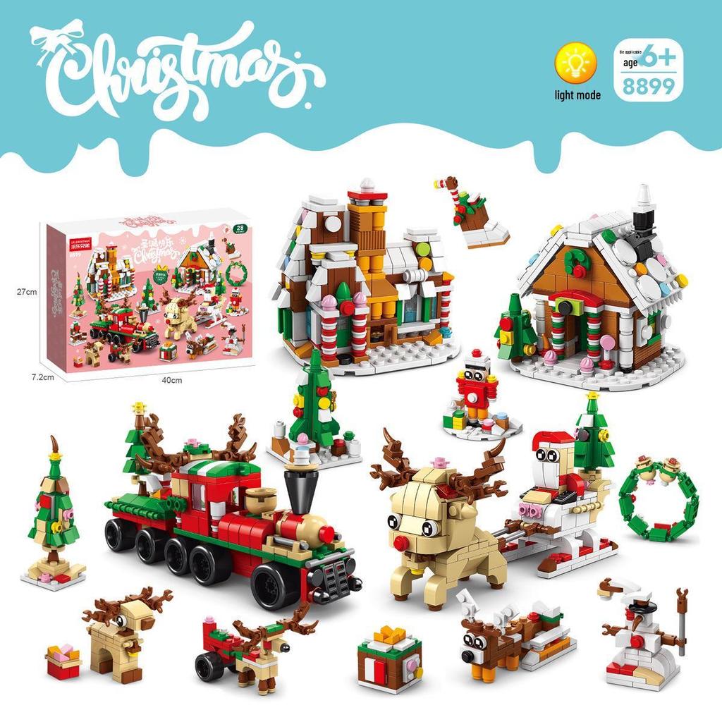 Lele Brothers Christmas Tree Building Blocks for Kids - Educational Toy Set