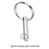 4 PCS Marine 316 Stainless Steel Quick Release Pin Bimini Top Pin, Diameter 0.31"(8 Mm), Overall Length 1.38"(35 Mm), Usable Length 0.94"(24mm)