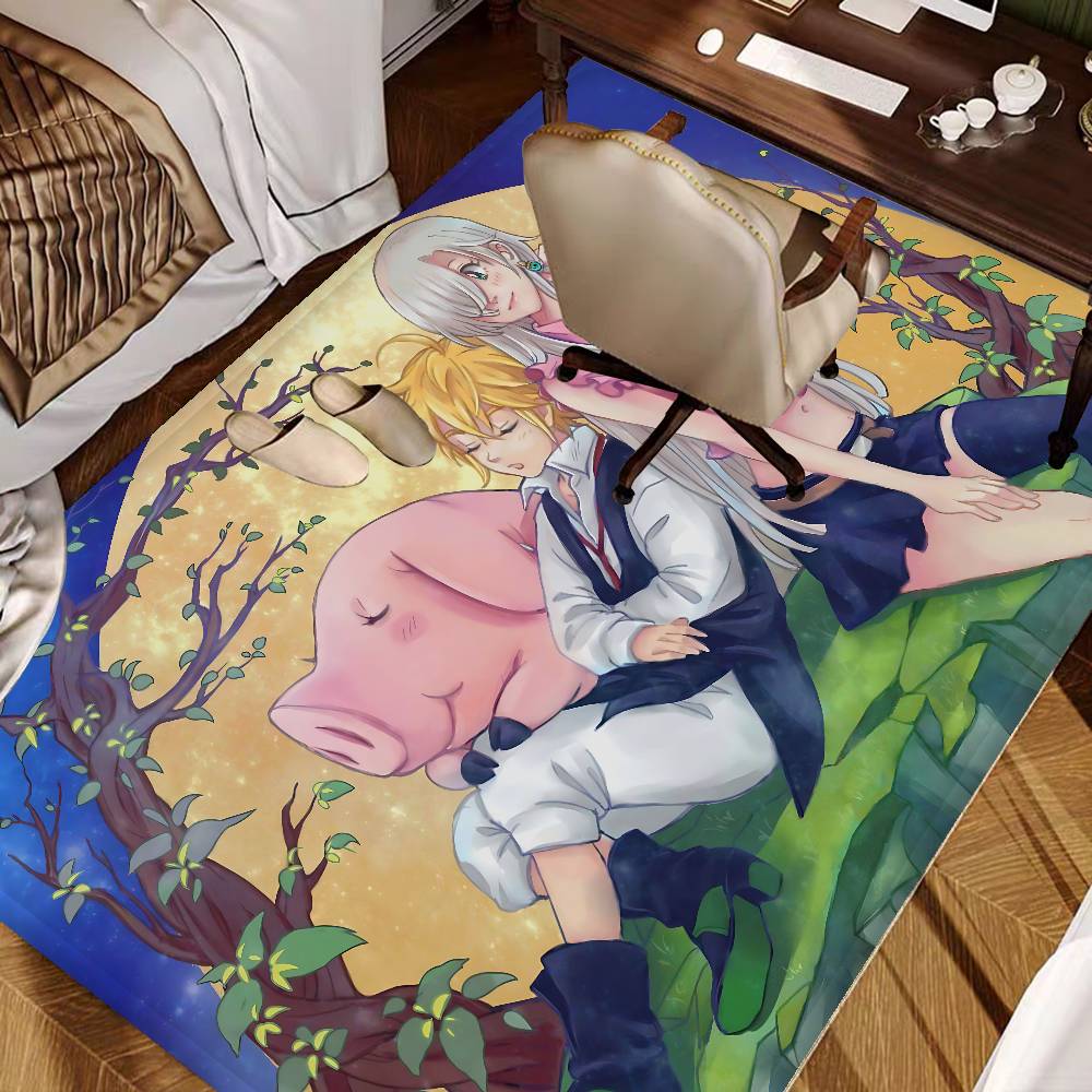 THE Seven Deadly Sins Anime Floor Mat Rectangle Anti-slip Home Soft Badmat Front Door Indoor Outdoor Mat Hotel Decor Mat