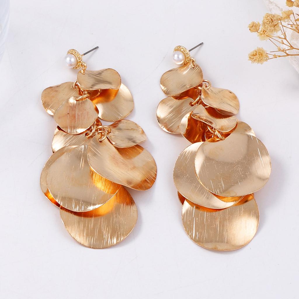 Hip-hop Punk Style Exaggerated Geometric Metal Sheet Laminated Bib Necklace Light Luxury High-end Cold Style Necklace