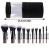 Portable 10pcs mini makeup brush with storage bucket, soft bristle powder, blush, conture, eyeshadow, eyelash and eyeliner brush