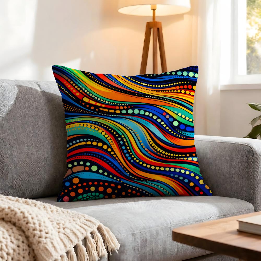 Pattern Colorful Pattern Cushion Cover 1Pcs Decorative Covers Soft Cushion Case For Sofa Couch Decor 40X40 45X45 Pillowcases