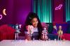 Monster High Scary Sweet Birthday Frankie Stein in a Black Party with themed accessories including an and Doll, Dress, invitation, balloons, toys,