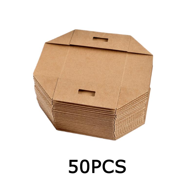 

WTEMPO 50 шт 12,5*7,5*3,3 см попкорн курица/картофель фри крафт-бумага коробки складные одноразовые коробки для еды подносы для жареной еды коробки для еды на вынос 50pcs