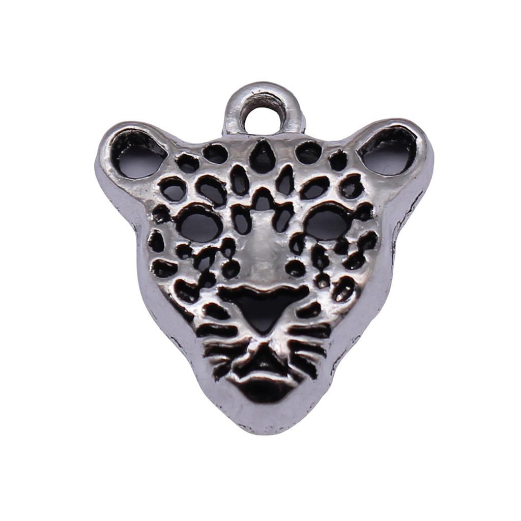 Retro Leopard Charms Metal Animal Pendants For Jewelry Making Handmade Supplies