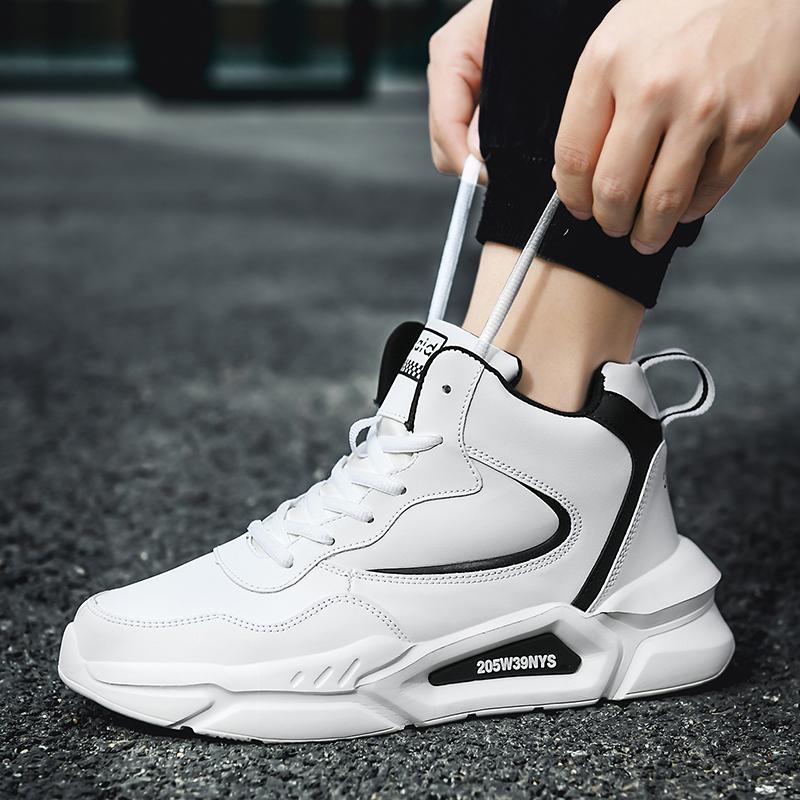 Mens High-tops Sneakers Trendy Boys Non-slip Basketball Shoes Outdoor Sports Tennis Shoes Comfortable Womens Sneakers