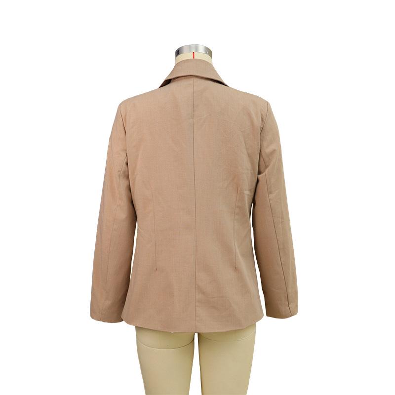 In-Stock 2024 Autumn/Winter Women's Solid Color Fashion Suit Jacket: High-End, Professional, Slim Fit