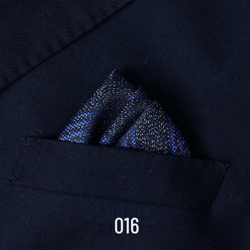 Men's British Pattern Pocket Square - Suit Wedding Banquet Accessory, Polyester Cotton Handkerchief.