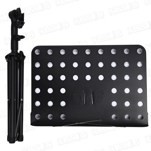 Adjustable Height Folding Music Stand, Compact, Lightweight, Portable Music Stand for Laptops, Tablets, and More