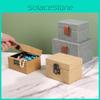 Contemporary Rattan Pattern Desktop Box For Dustproof Home And Office Organization