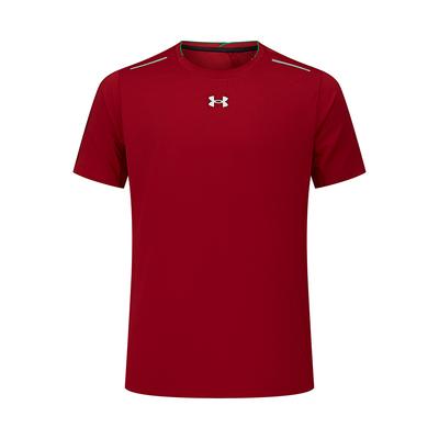 Sport T-Shirt Laufen Workout Täglich Freizeit Kurzarm T-Shirt Unisex Tops Tiefrot 22500509-610