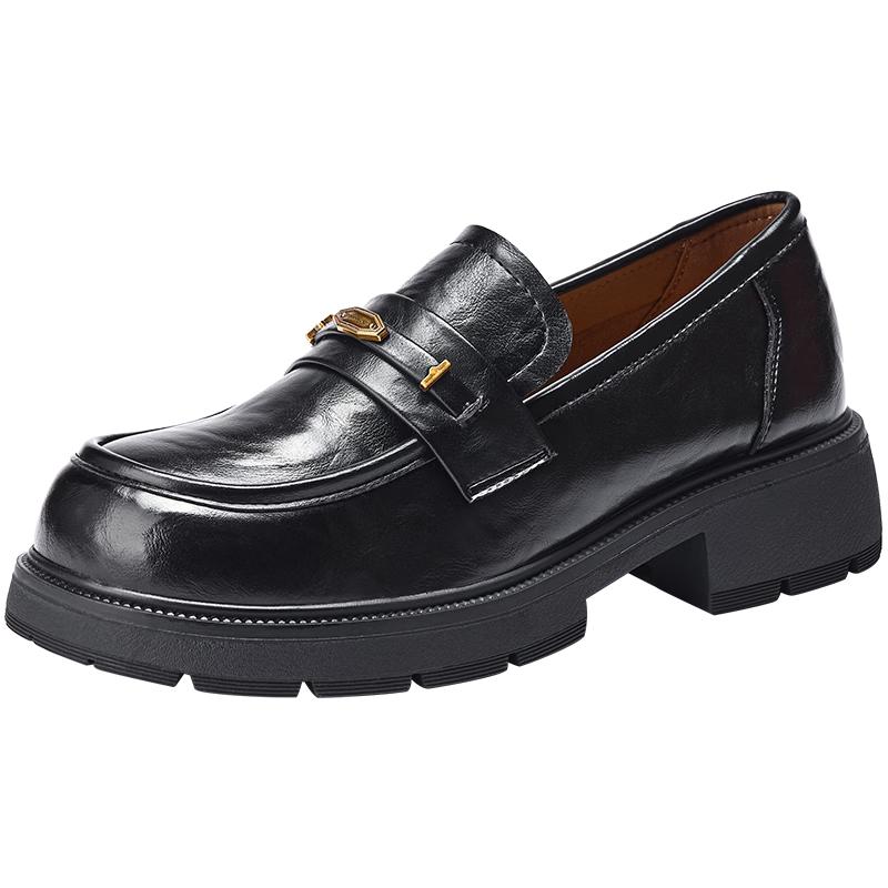 Hotwind Women s Chunky Heel Loafers 36