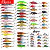 Set di 64 Pz di Esca Premium per Pesca a Spinning, Spinner Realistico che Nuota e Esca a Bolle, Kit Universale di Attrezzatura da Pesca Artificiale per Acqua Dolce e Salata