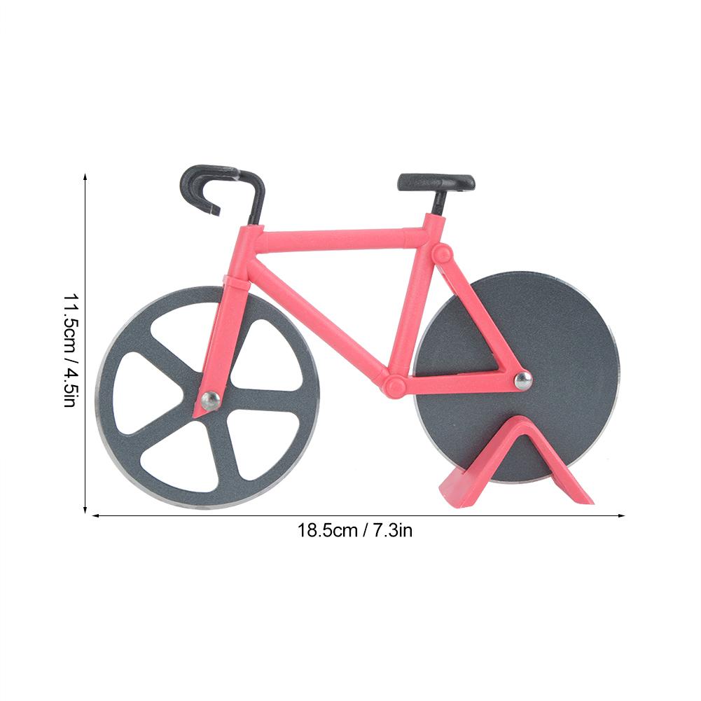 Stainless Steel Innovative Bicycle Shape Pizza Cutter Cutting Tool Kitchen AccessoriesRed