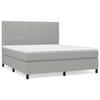 3141945 vidaXL Divan Bed with Mattress Light Grey 160x200cm Fabric