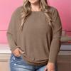 Women's Fashion Casual Solid Color Oversized  Long Sleeve Loose Fit Top