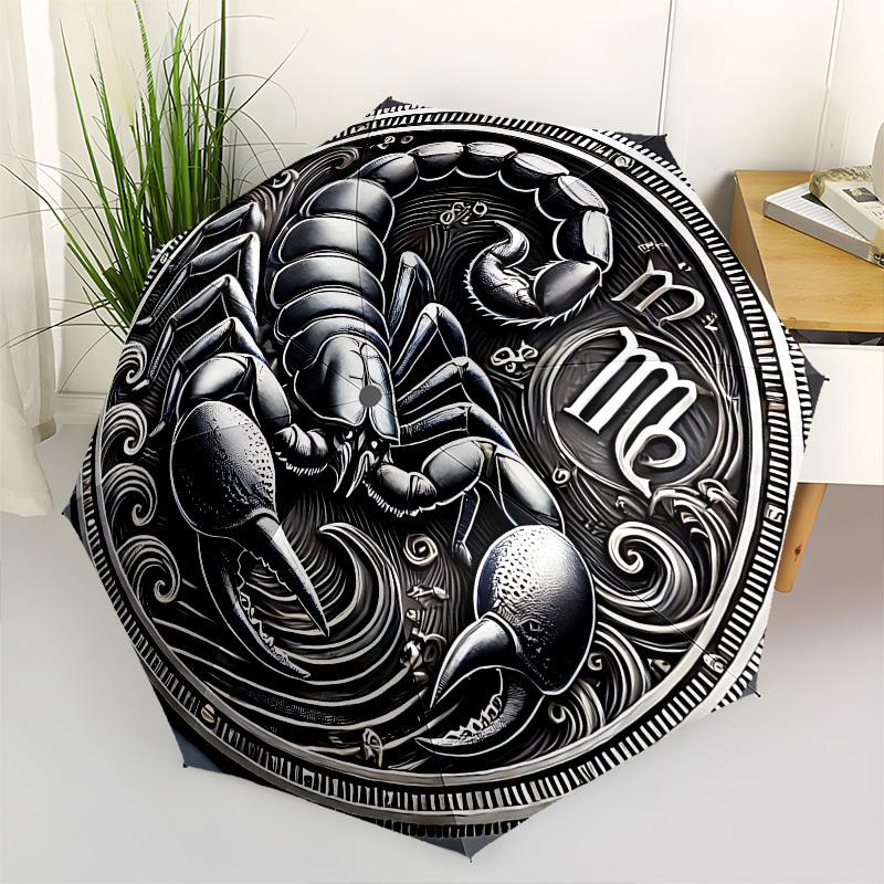 

Scorpio, Zodiac Themed Automatic Opening and Closing Umbrella, Brightly Colored 8-rib Portable Umbrella, Suitable for Men and Women, A Perfe