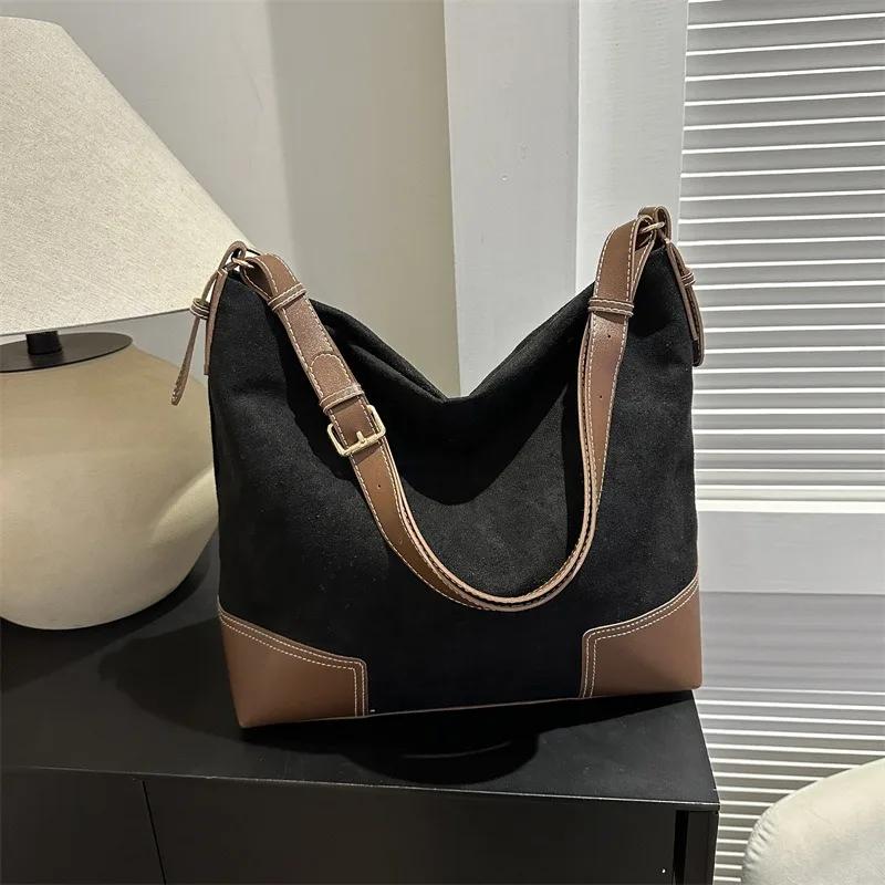 Retro Matte Texture Feminine Shoulder Bag Versatile Feminine Tote Bag Korean Version Popular Fashion