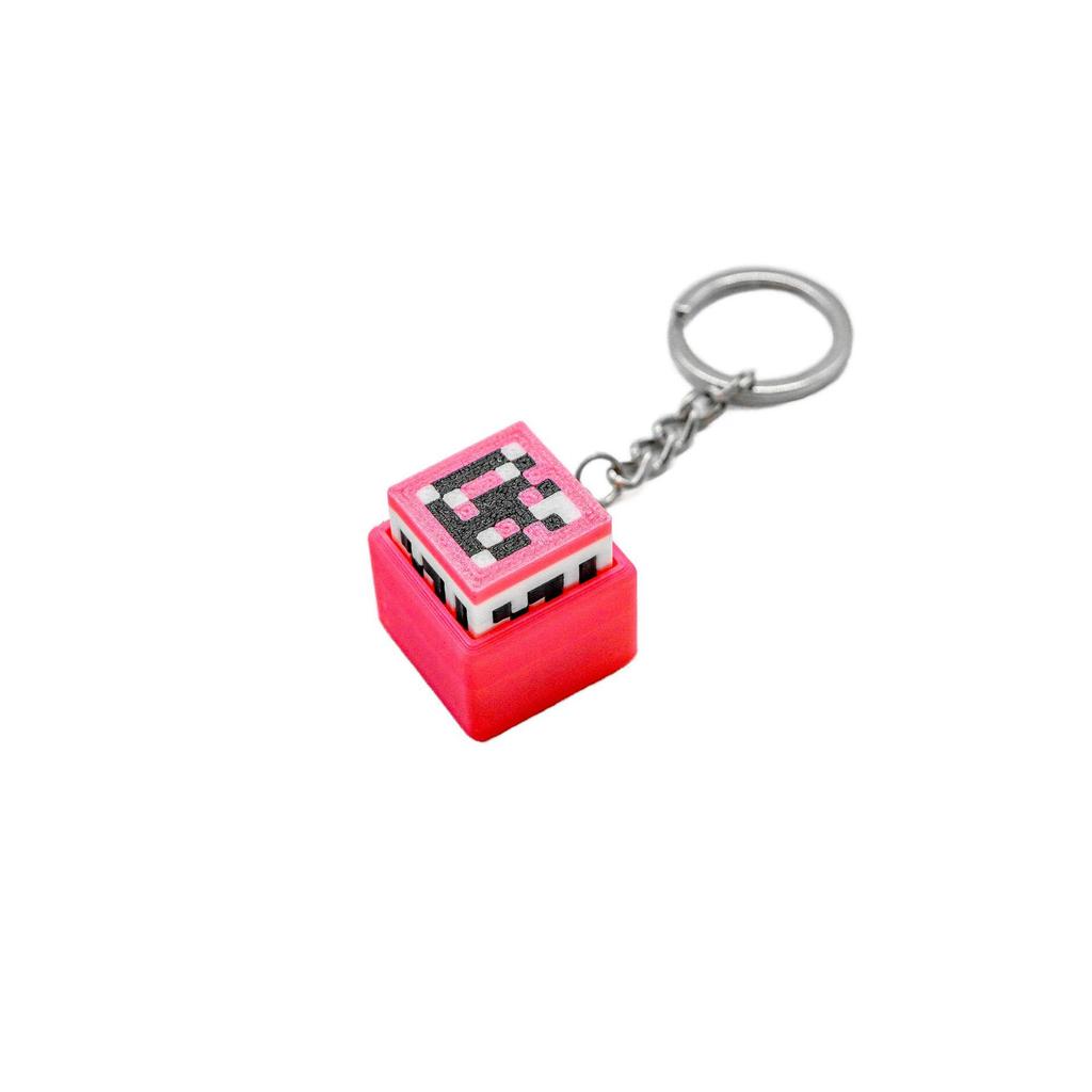 3D Printed Minecraft Keyboard Clicker Stress Relief Keychain