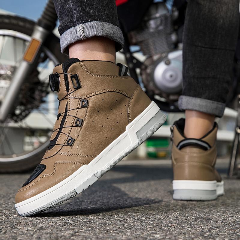 Motorcycle Riding Shoes for Men Outdoor Moto Travel Protective Casual Biker Footwear Anti Slip Sole Size 35-47