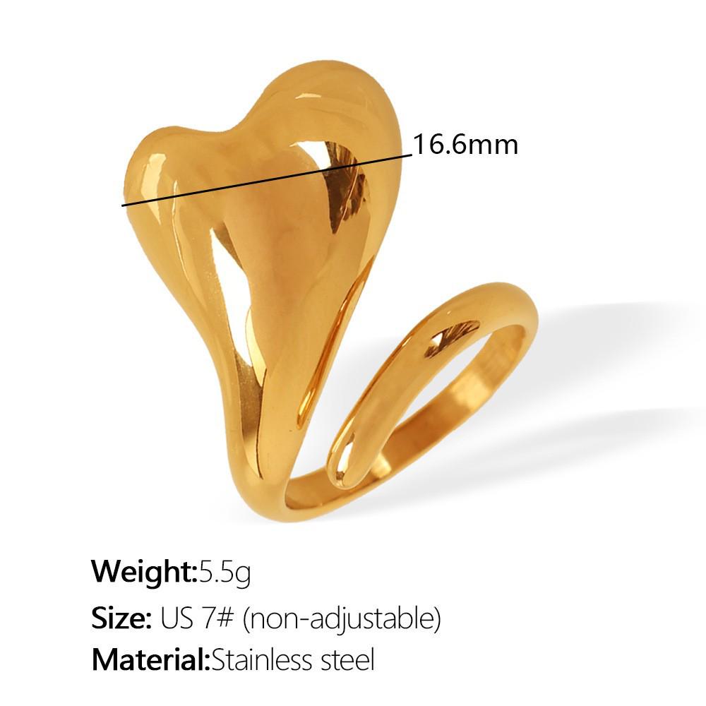 Chic Women's Open Stainless Steel Geometric Ring