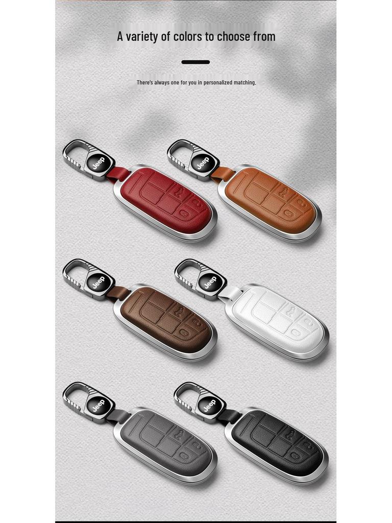 Jeep Key Cover Compatible with Compass, Cherokee, Commander, Grand Cherokee Key Shell