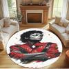 Michael Jackson Print Round Rug, Washable Floor Carpet, For Entryway Dorm Laundry Room Office Study, Home Decor Birthday Christmas Gift