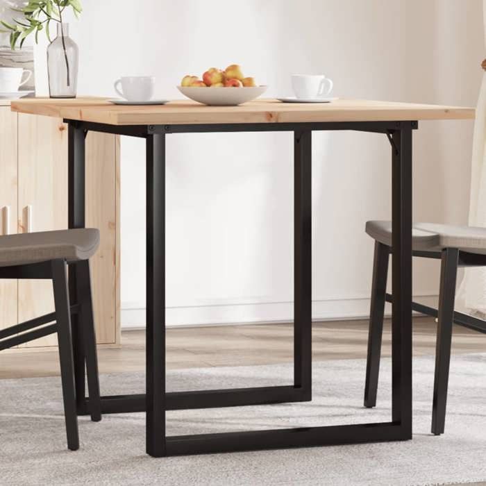 VidaXL Dining Table O-Frame, Dinner Table, Dining Table Kitchen Restaurant Interior, 80x80x75.5cm Pine Wood 3282739