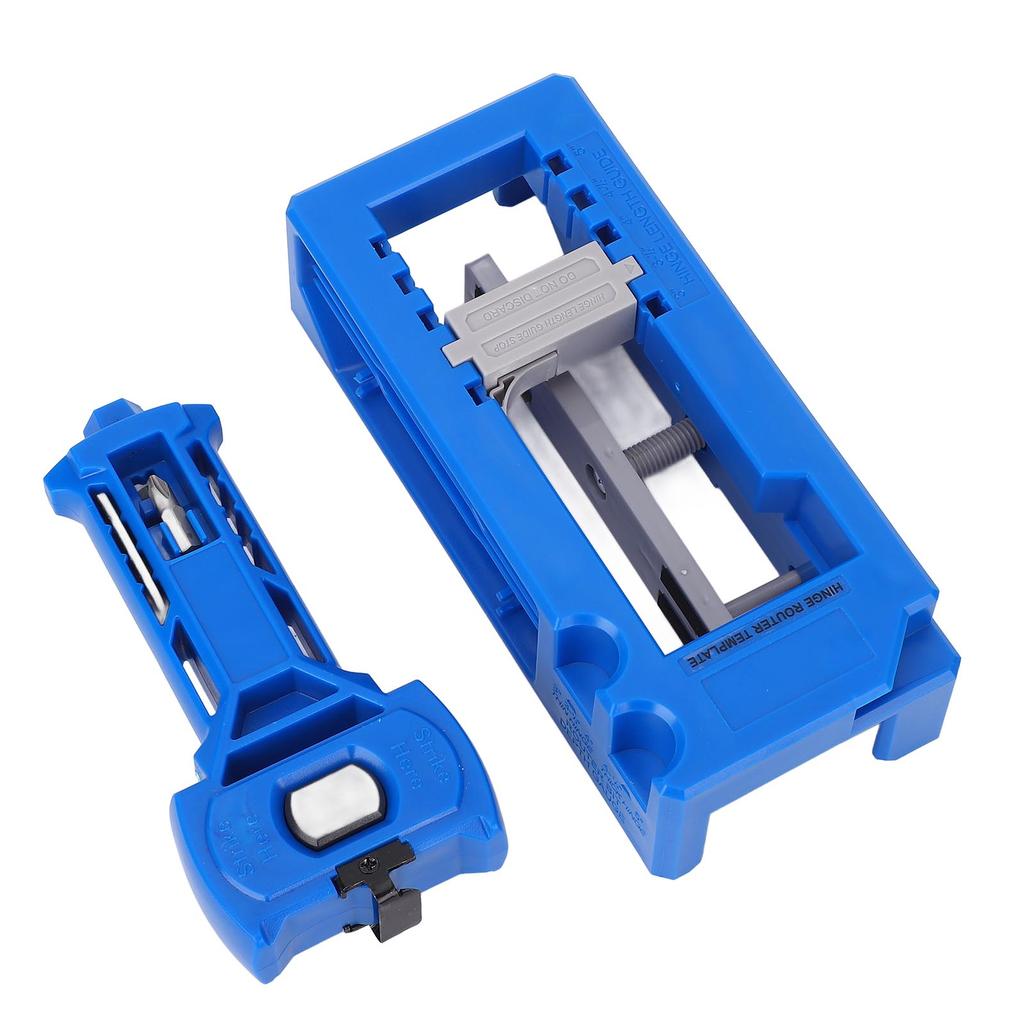 Blue Door Hinge and Latch Installation Kit Plastic Door Hinge Mortiser Template for Accurate