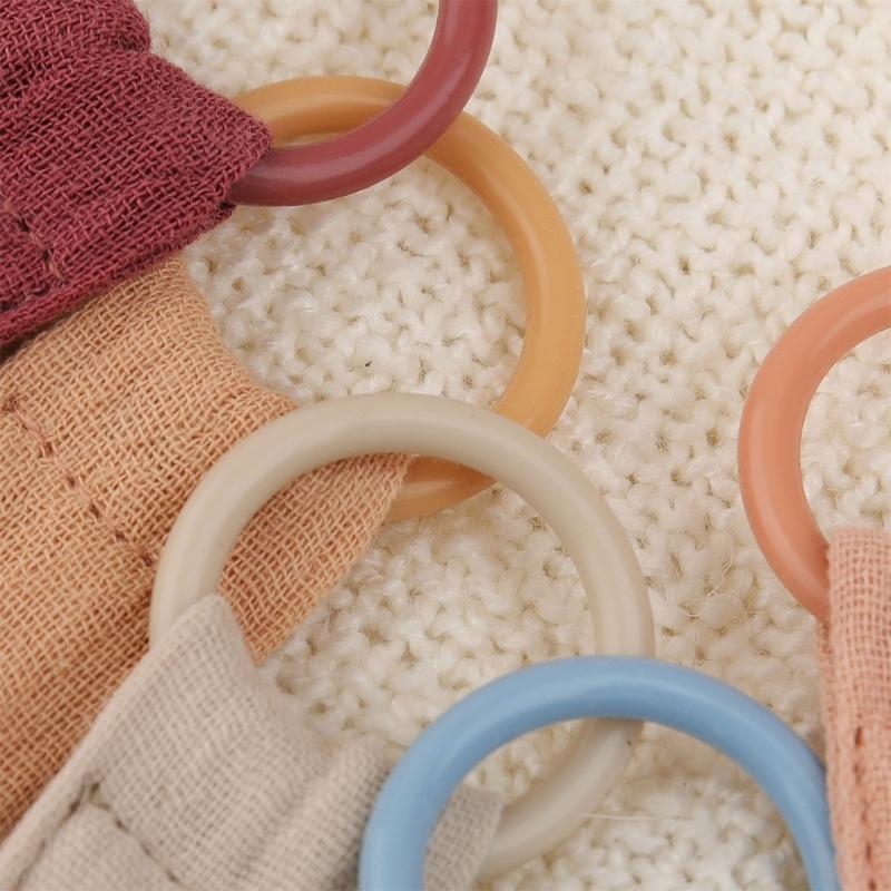 Ser of 5Pcs Pacifier Clip Chain for Baby Soft and Safe Infant Toddler Soother Holder Rope Prevent Loss and Contamination