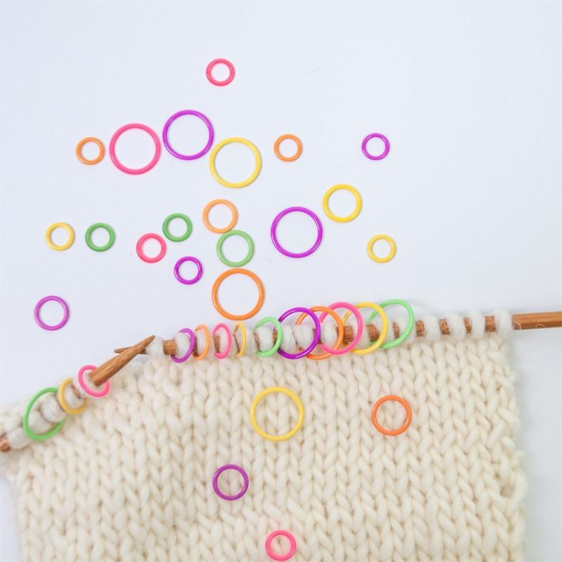 30 Pcs Metal Knitting Markers Crochet Locking Markers Round Stitching Markers Knitting Accessories for Crochet Lovers