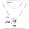 Blue & White Gradient Crushed Ice Heart Necklace - Women's Light Luxury Niche Clavicle Chain, Cool Original Design.