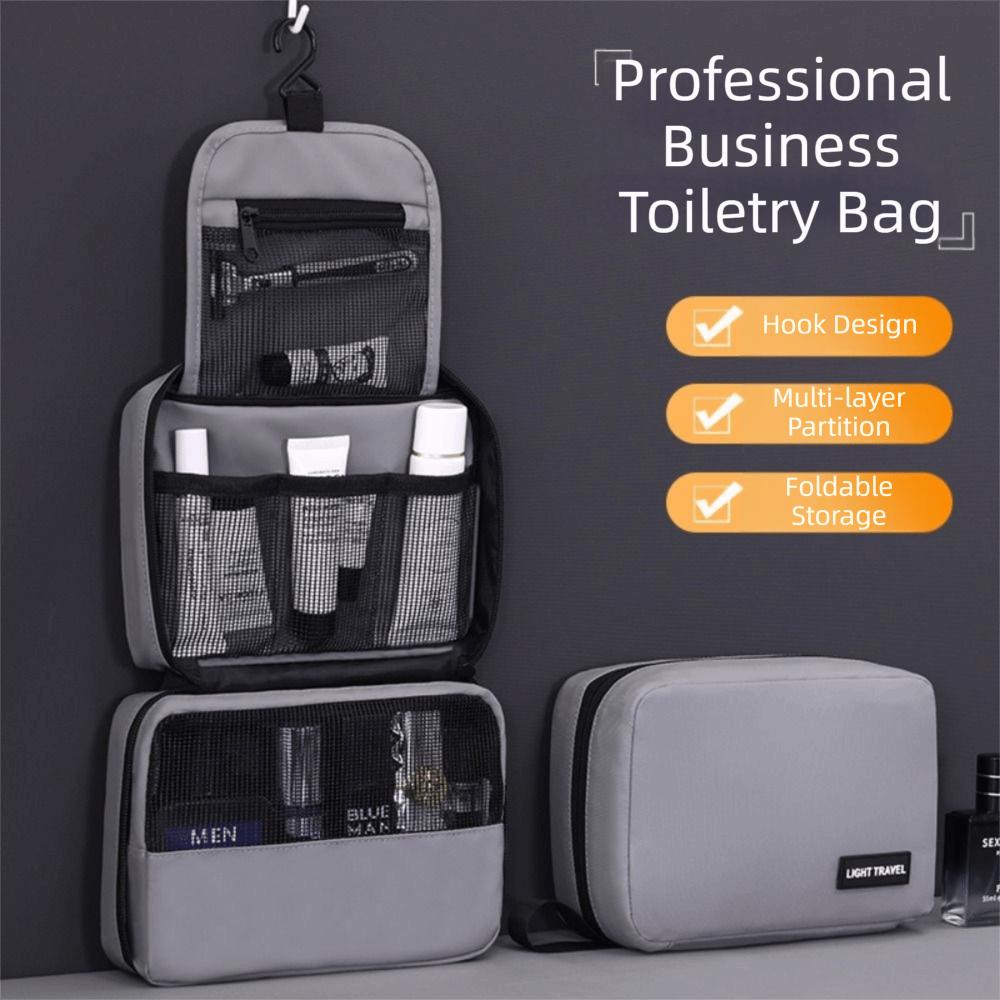 With Hanging Hook Hanging Makeup Cases Foldable Travel Essentials Organizer  Business Trip