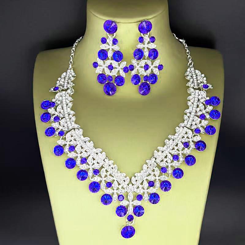 2025 Bridal Rhinestone Necklace & Earring Set: Elegant European-American Wedding Accessories