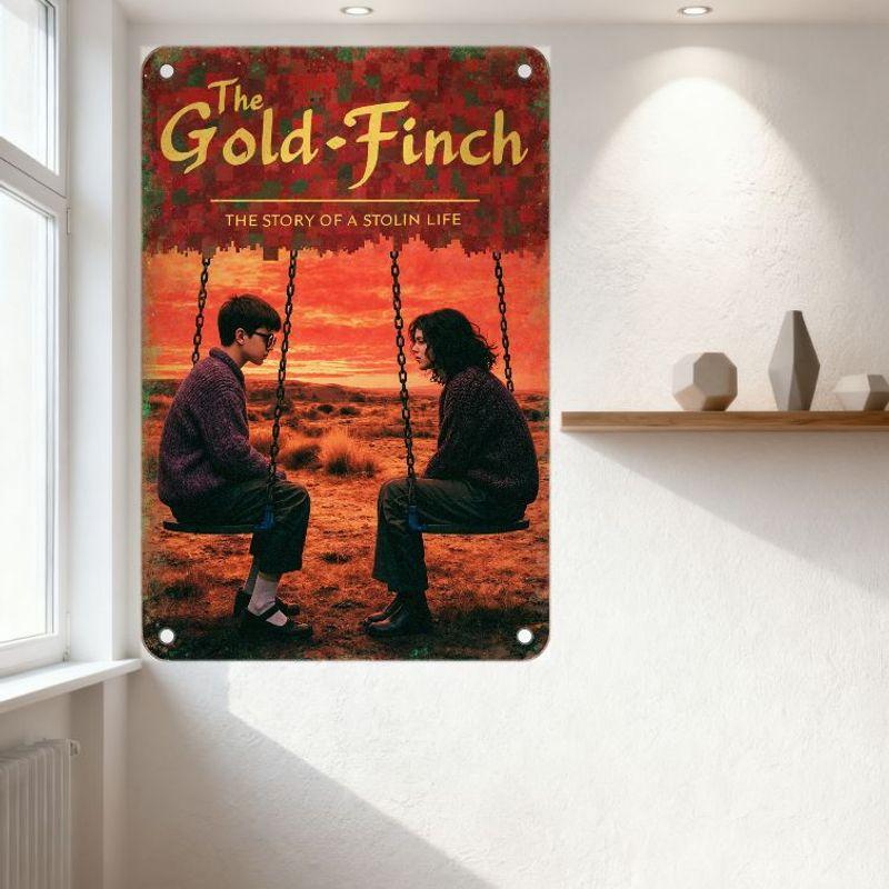 The Gold-Finch: The Story of a Stolin Life Movie Poster Metal Tin Sign Vintage Wall Decor for Home Bar Club Man Cave Aesthetic G